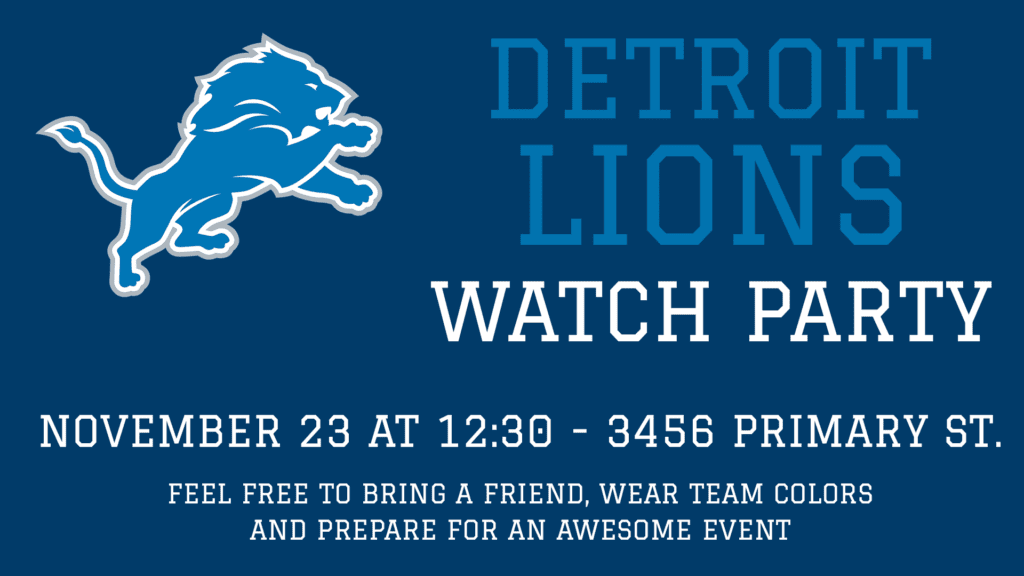 Detroit Lions Watch Party